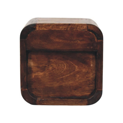 Big Sur Walnut Curved 1 Drawer Nightstand