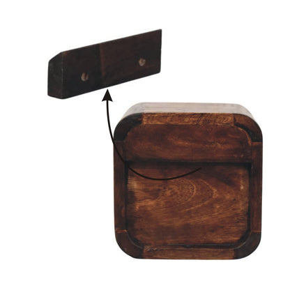 Big Sur Walnut Curved 1 Drawer Nightstand