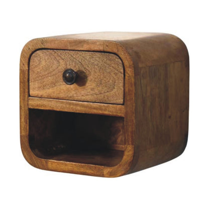 Big Sur Curved Floating 1 Drawer Nightstand