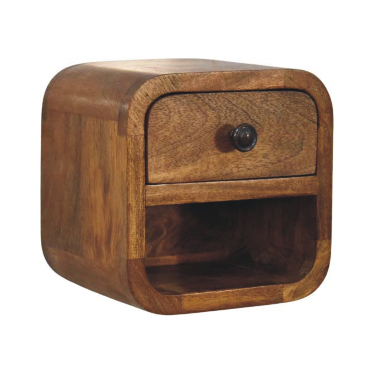 Big Sur Curved Floating 1 Drawer Nightstand