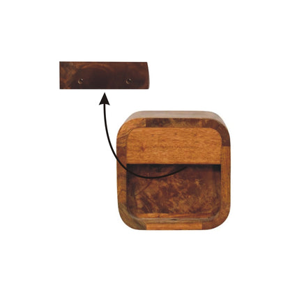 Big Sur Curved Floating 1 Drawer Nightstand
