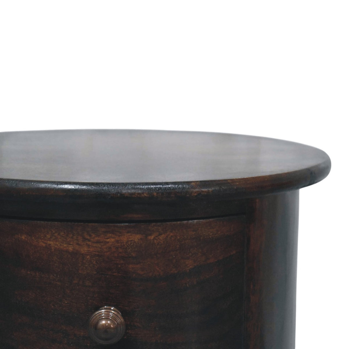 Montecito Walnut Drum 3 Drawer Chest