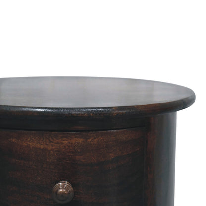 Montecito Walnut Drum 3 Drawer Chest
