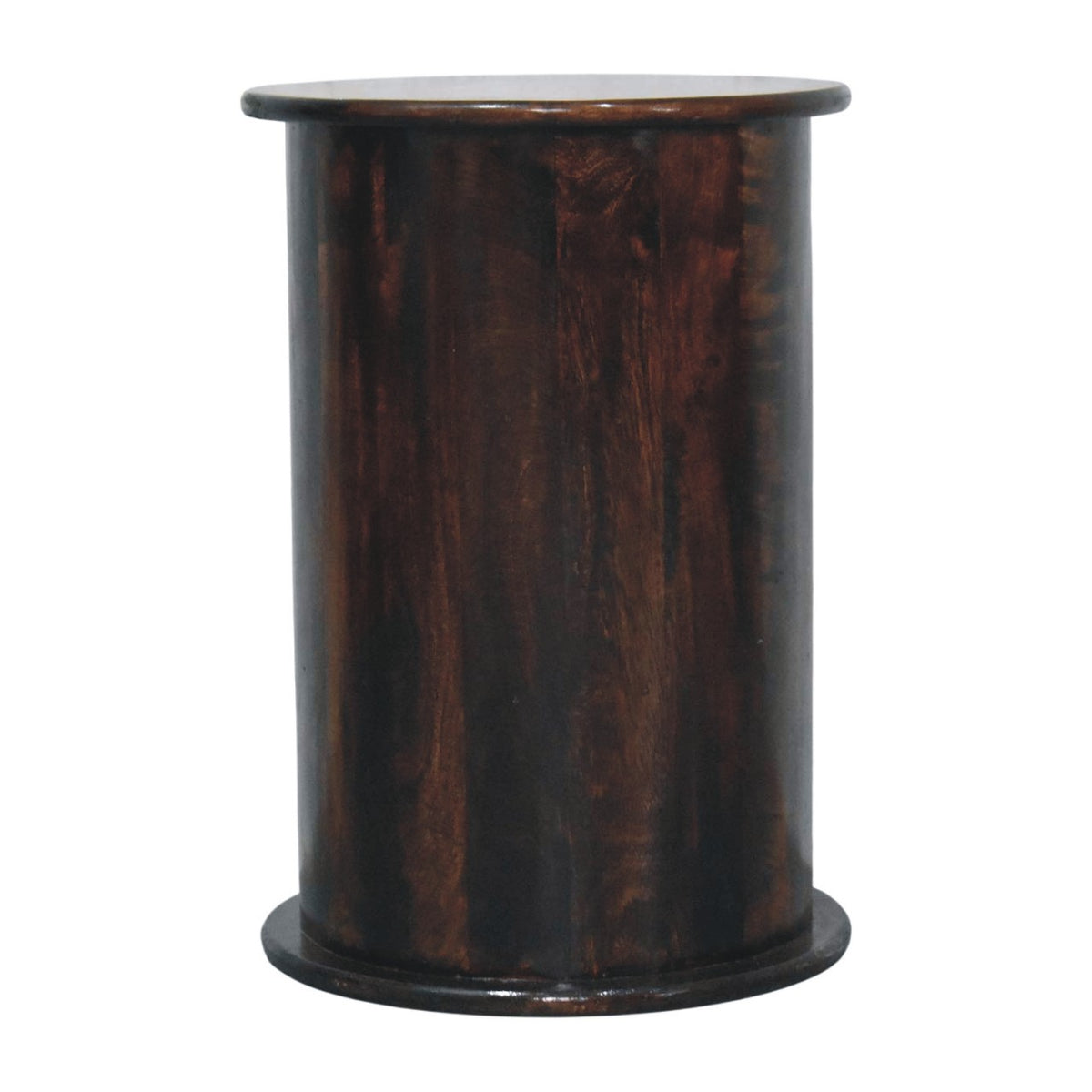 Montecito Walnut Drum 3 Drawer Chest