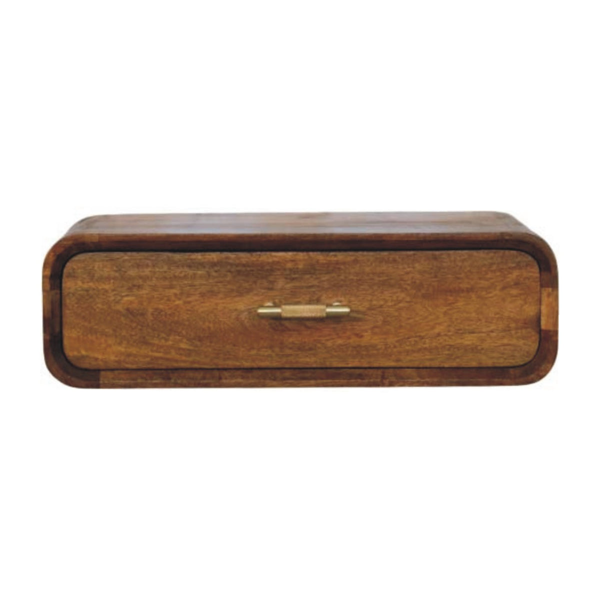 Big Sur Amber Oak Curved 1 Drawer Stand