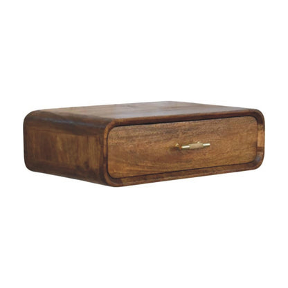 Big Sur Amber Oak Curved 1 Drawer Stand