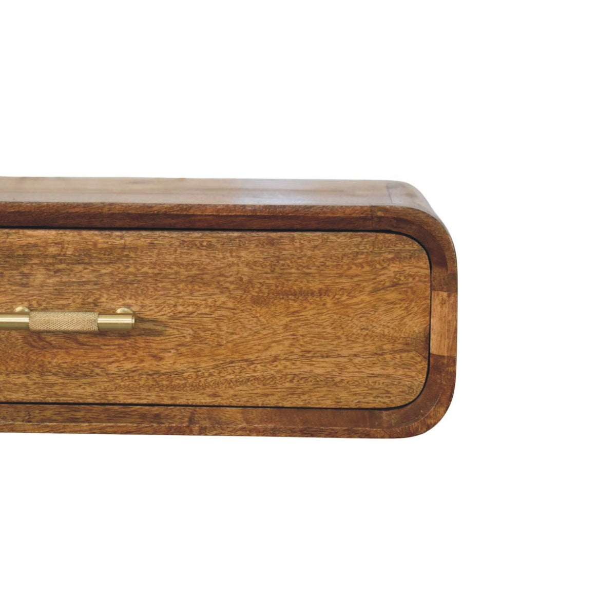 Big Sur Amber Oak Curved 1 Drawer Stand