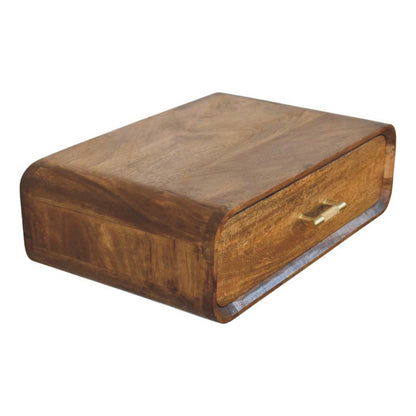 Big Sur Amber Oak Curved 1 Drawer Stand