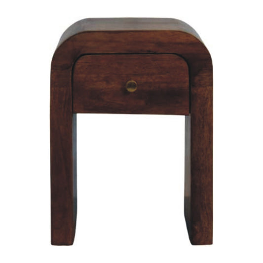 Berkshire Almond Curved 1 Drawer Nightstand