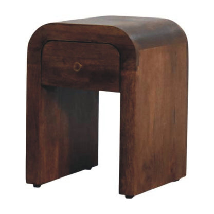 Berkshire Almond Curved 1 Drawer Nightstand