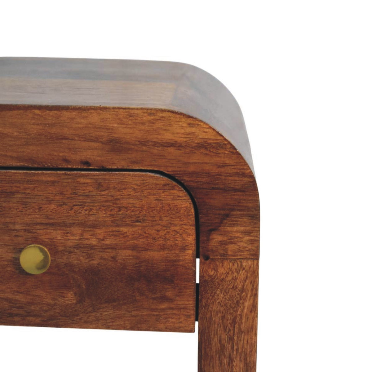 Berkshire Almond Curved 1 Drawer Nightstand