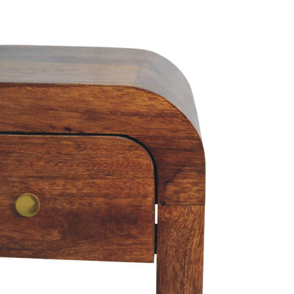 Berkshire Almond Curved 1 Drawer Nightstand