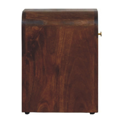Berkshire Almond Curved 1 Drawer Nightstand