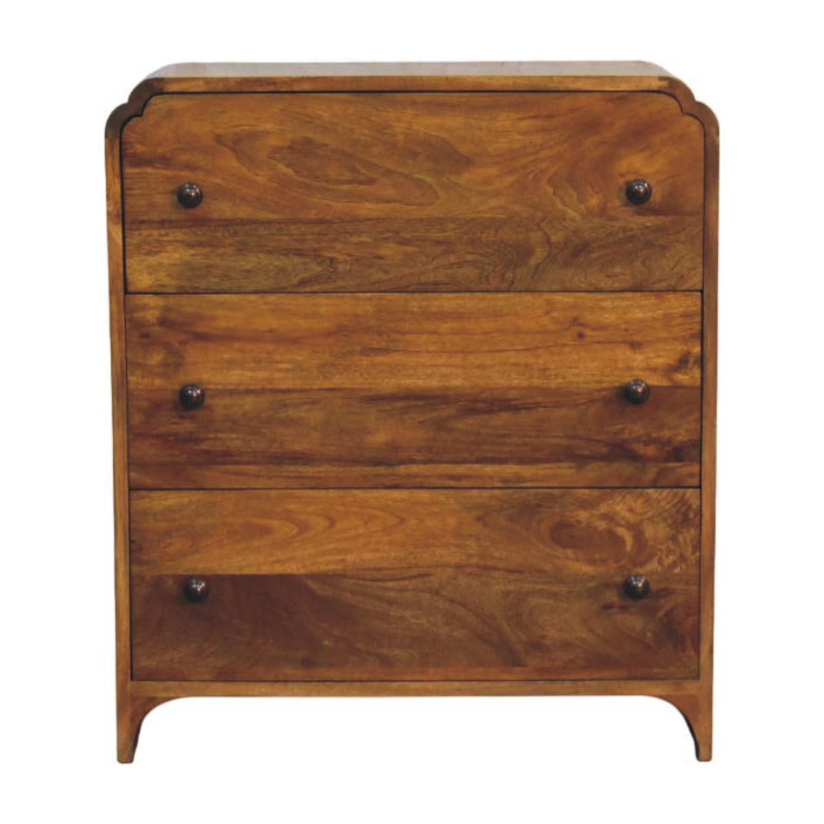 Ashland Amber Oak Scalloped Edge Chest
