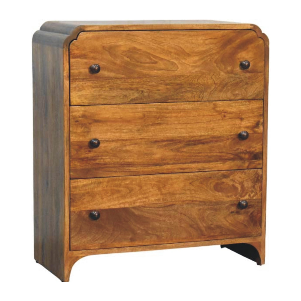 Ashland Amber Oak Scalloped Edge Chest