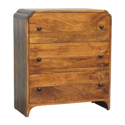 Ashland Amber Oak Scalloped Edge Chest