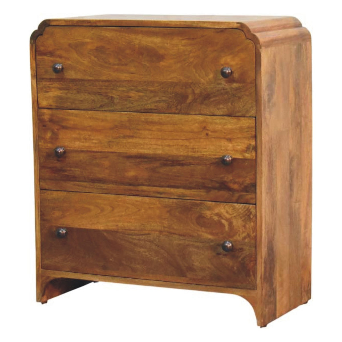 Ashland Amber Oak Scalloped Edge Chest
