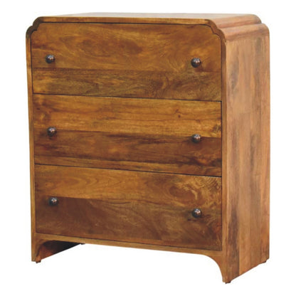 Ashland Amber Oak Scalloped Edge Chest