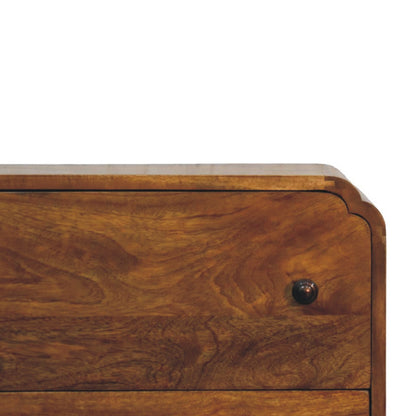 Ashland Amber Oak Scalloped Edge Chest