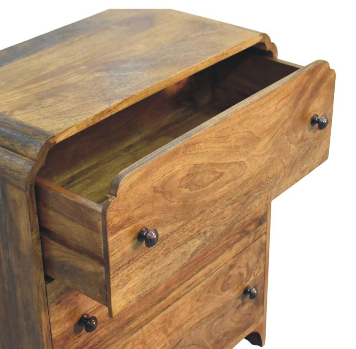 Ashland Amber Oak Scalloped Edge Chest