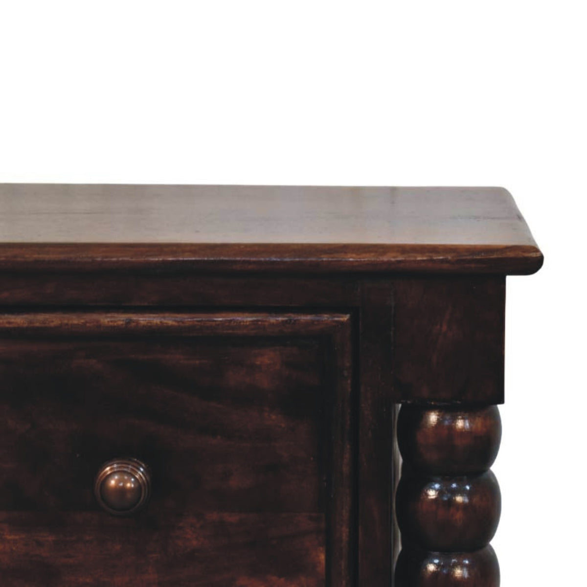 Savannah Spindle CA Walnut 2 Drawer Nightstand