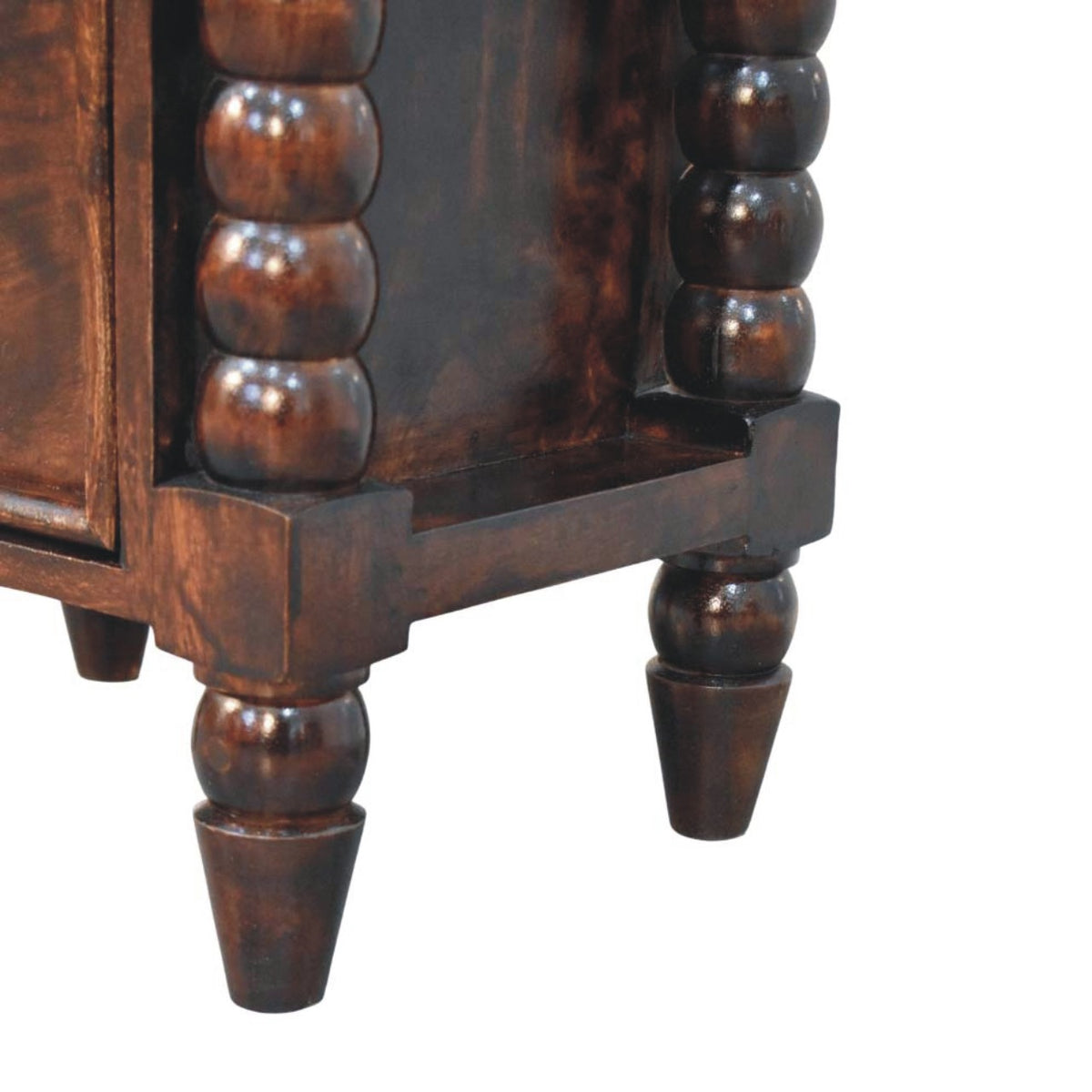 Savannah Spindle CA Walnut 2 Drawer Nightstand