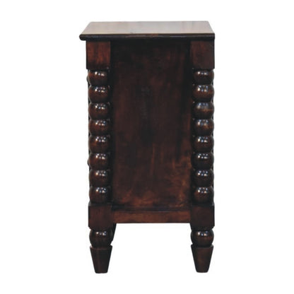 Savannah Spindle CA Walnut 2 Drawer Nightstand