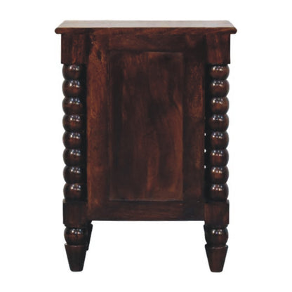 Savannah Spindle CA Walnut 2 Drawer Nightstand