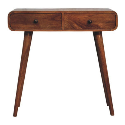 Nashville Curved 2-Drawer Console Table