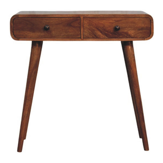 Nashville Curved 2-Drawer Console Table