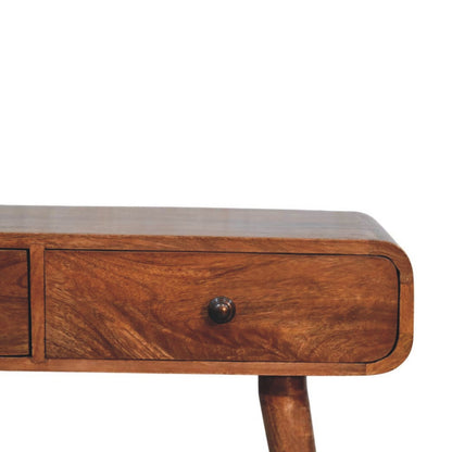 Nashville Curved 2-Drawer Console Table