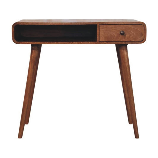 Nashville Curved 1-Drawer Writing Desk