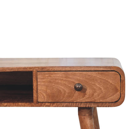 Nashville Curved 1-Drawer Writing Desk
