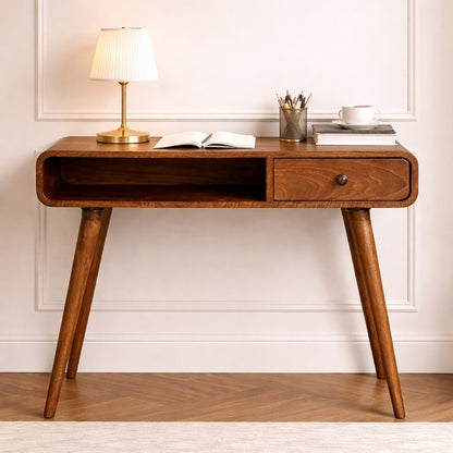 Nashville Curved 1-Drawer Writing Desk