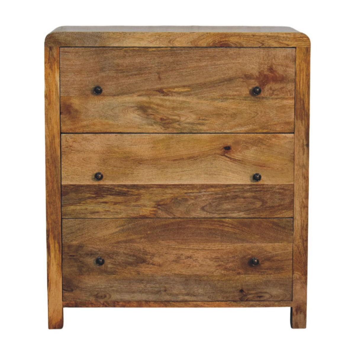 Nordic Oak-Toned 3 Drawer Timber Dresser