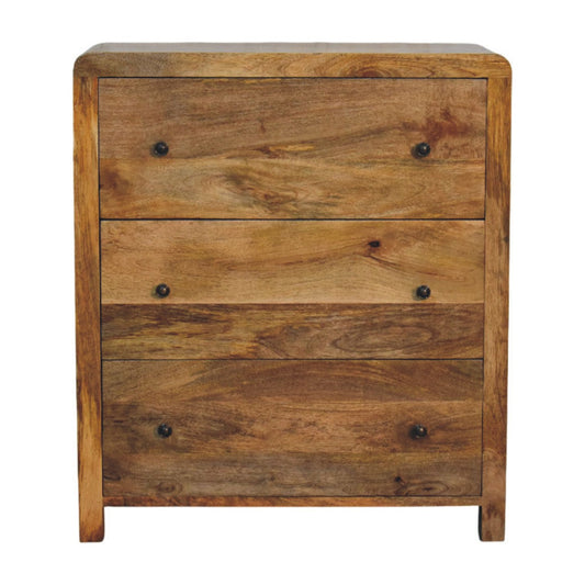 Nordic Oak-Toned 3 Drawer Timber Dresser