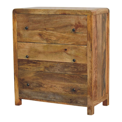 Nordic Oak-Toned 3 Drawer Timber Dresser