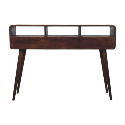 Nashville Walnut 3-Drawer Console Table
