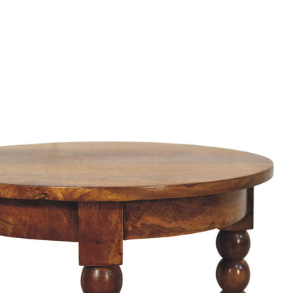 Savannah Spindle Amber Oak 2 Tier End Table