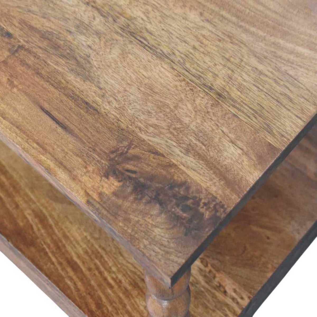 Savannah Spindle Amber Oak 2 Tier Coffee Table