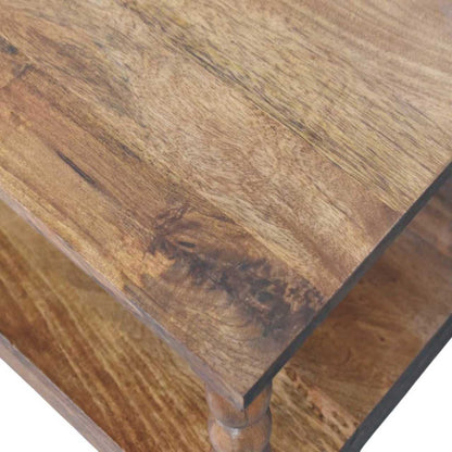 Savannah Spindle Amber Oak 2 Tier Coffee Table