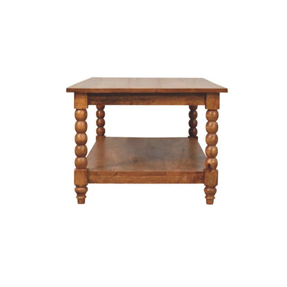 Savannah Spindle Amber Oak 2 Tier Coffee Table