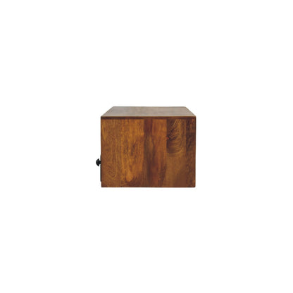 Taos Amber Oak Open Media Storage Unit