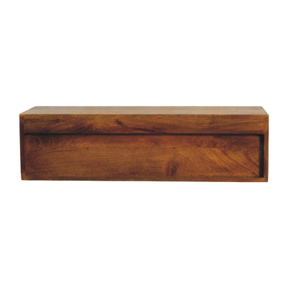 Taos Amber Oak Open Media Storage Unit