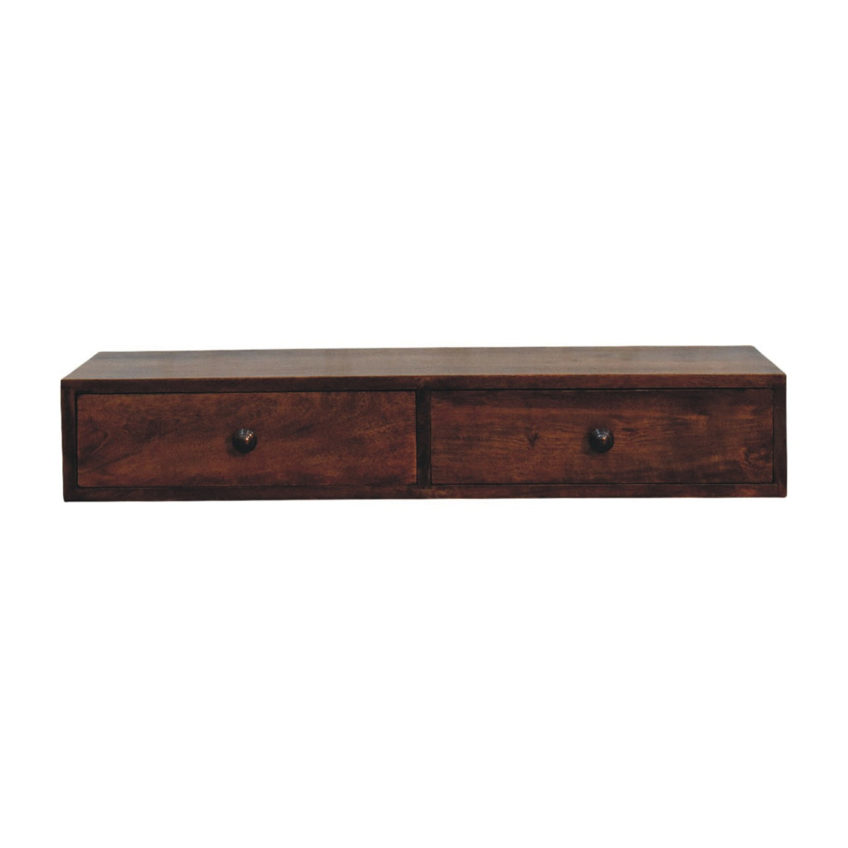 Roasted Almond Slim 2 Drawer Console Table