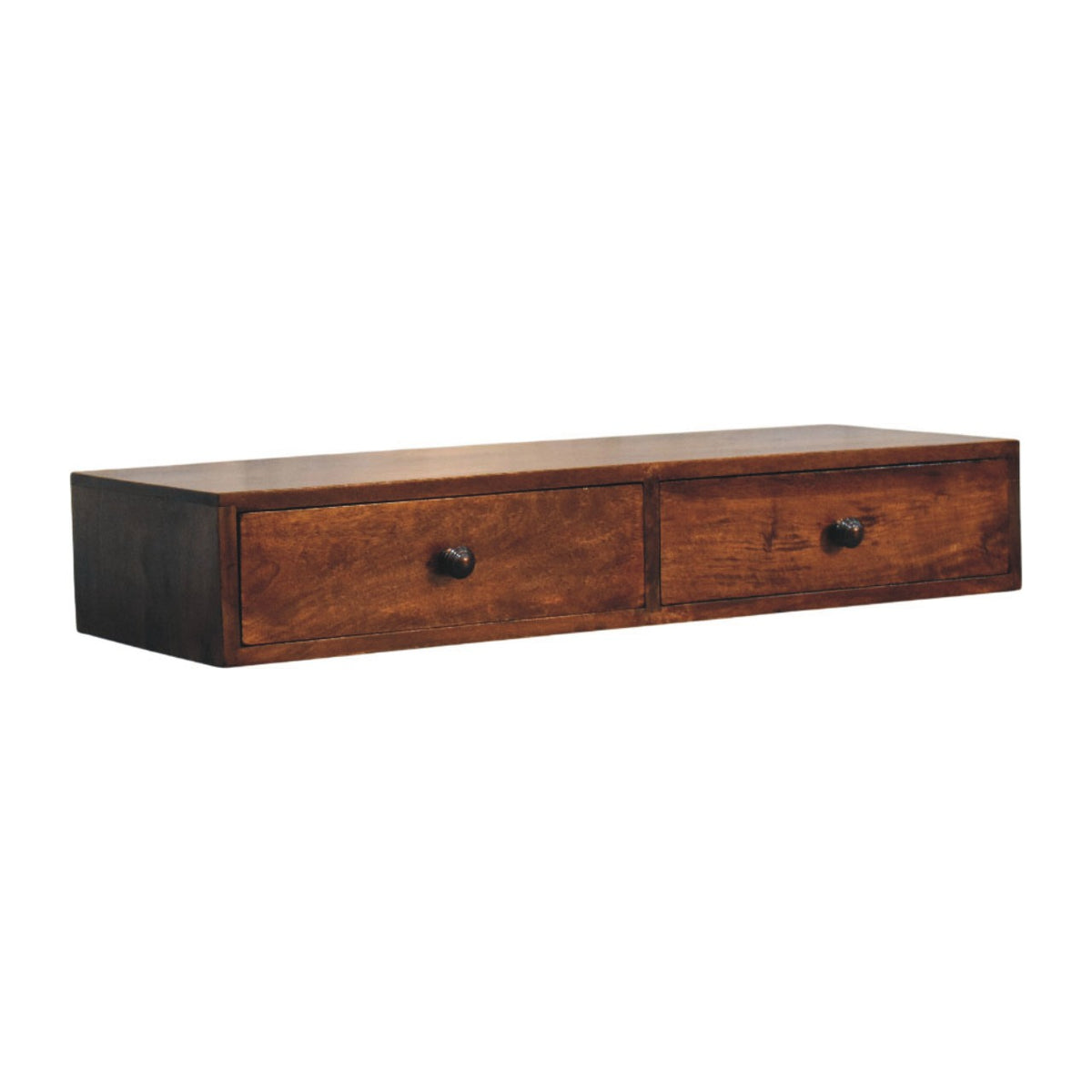 Roasted Almond Slim 2 Drawer Console Table