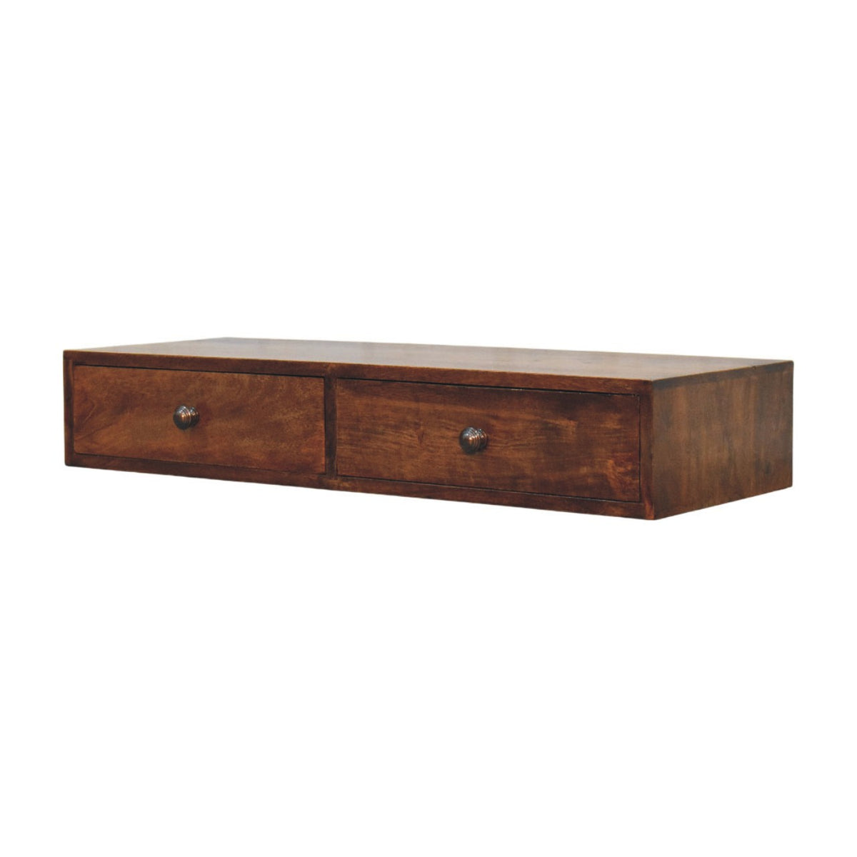 Roasted Almond Slim 2 Drawer Console Table