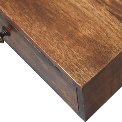 Roasted Almond Slim 2 Drawer Console Table
