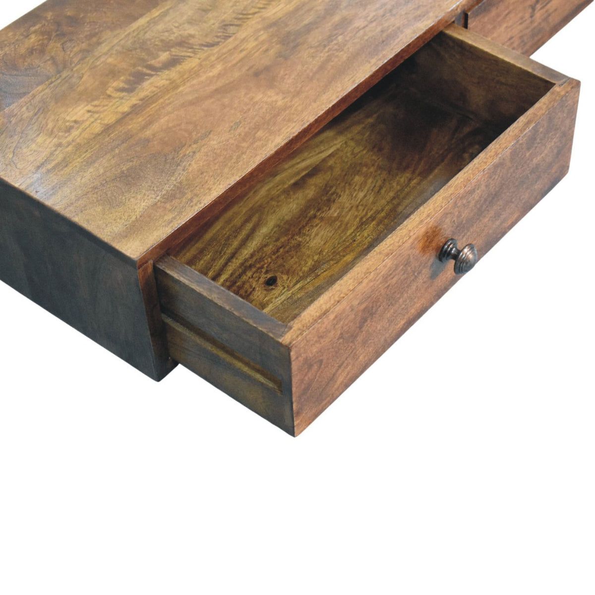 Roasted Almond Slim 2 Drawer Console Table