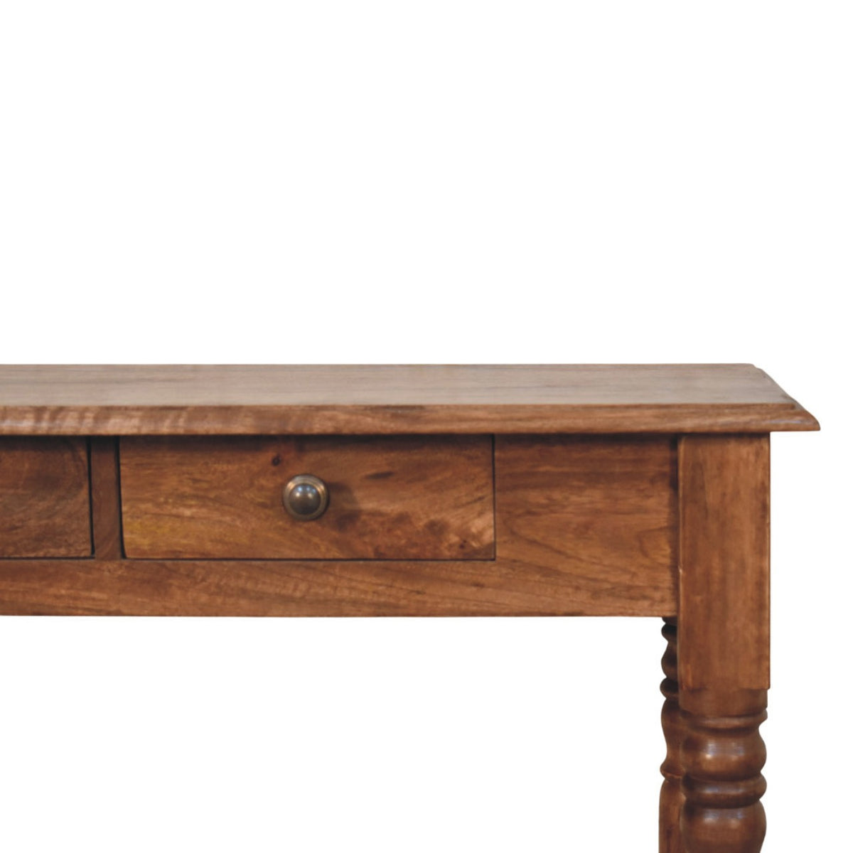 Carmel 3 Drawer Turned Leg Wood Console